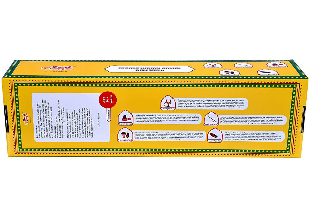 Desi Khel Pack of 5/ Iconic Indian Games Pack of 5