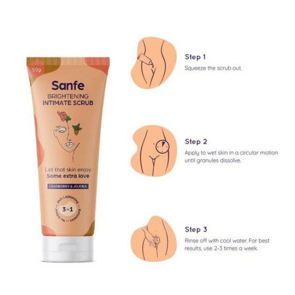 Sanfe Intimate Lightening Serum With Orange Peel + Brightening Intimate Scrub + Brightening Back And Bum Cream Main Image