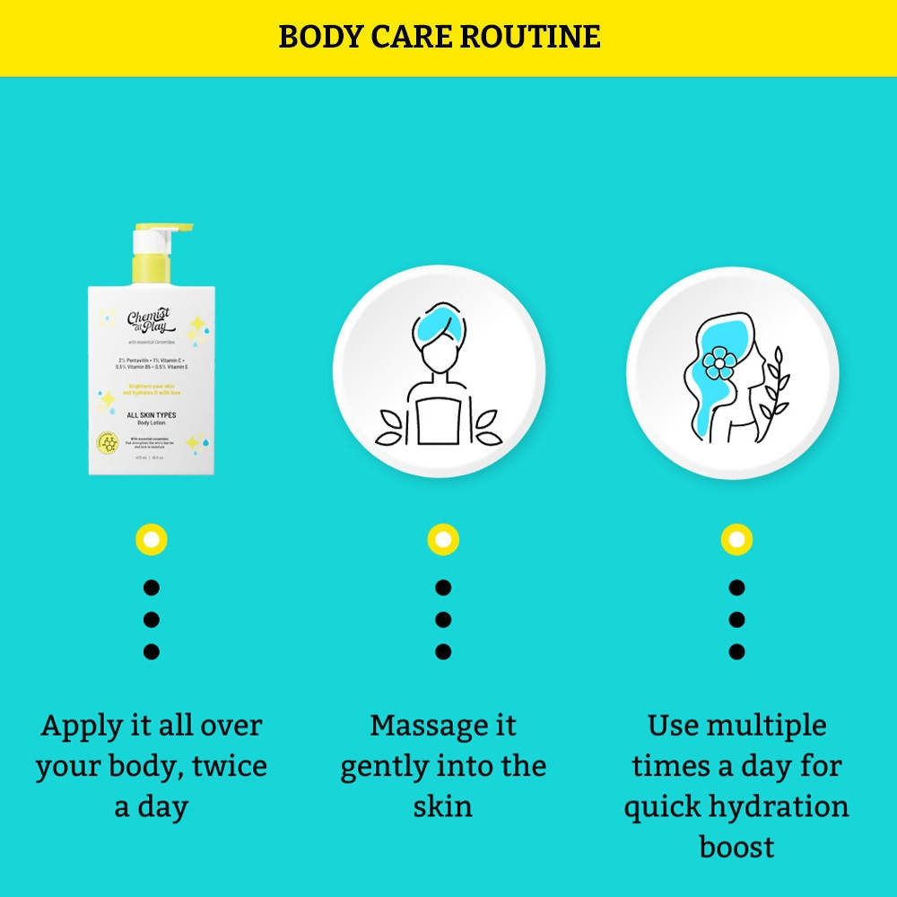 Chemist At Play All Skin Types Body Lotion, Replenishes Dry & Rough Spots of the Skin