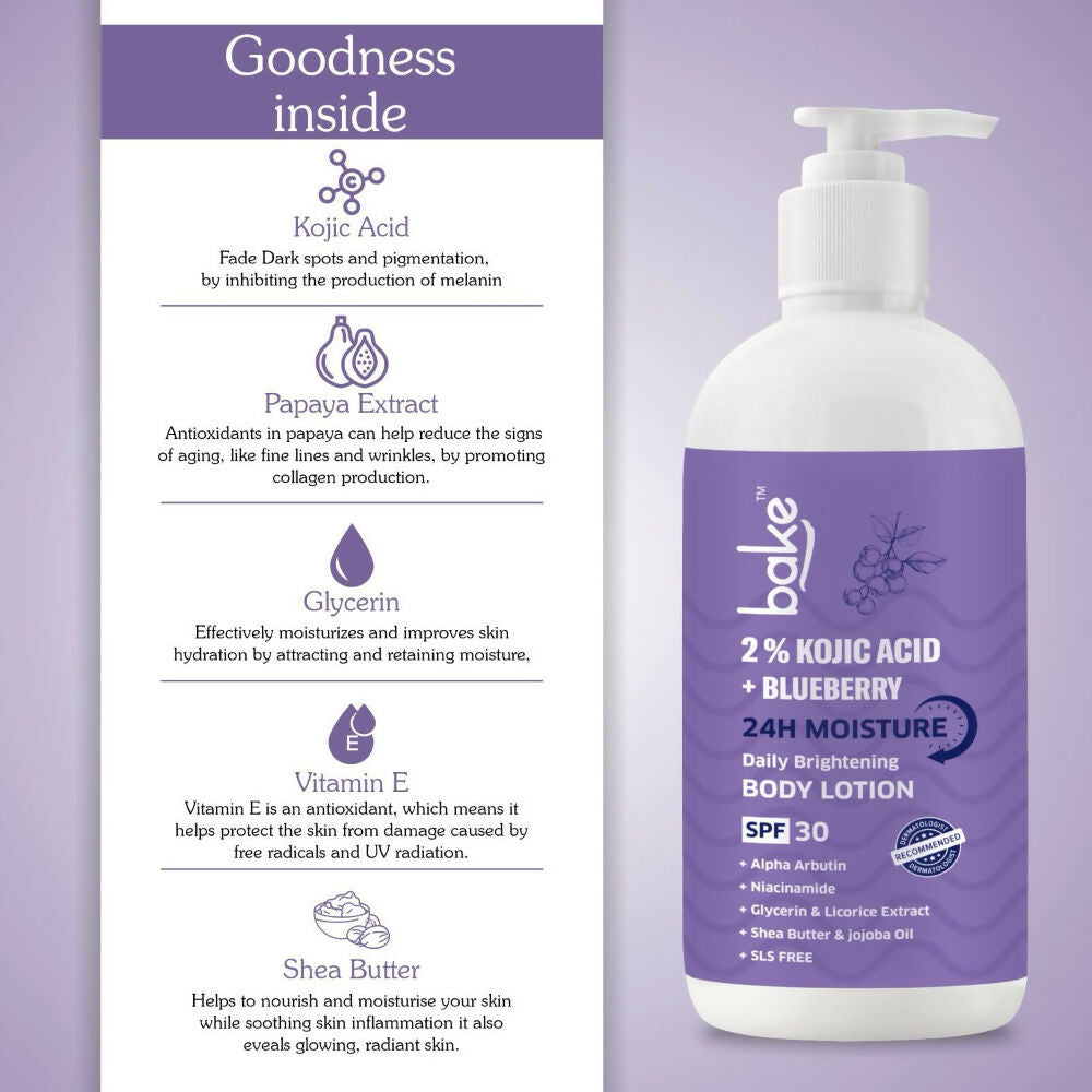 Bake 2% Kojic Acid Body Lotion SPF 30 PA+++ For Dark Spots