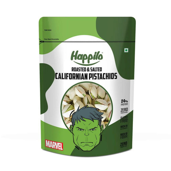 Happilo Roasted & Salted Californian Pistachios-Marvel Hulk Edition Hover Image