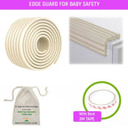 Safe-O-Kid Prevents From Head Injury Multi Functional 2 Meter Edge Guard, White