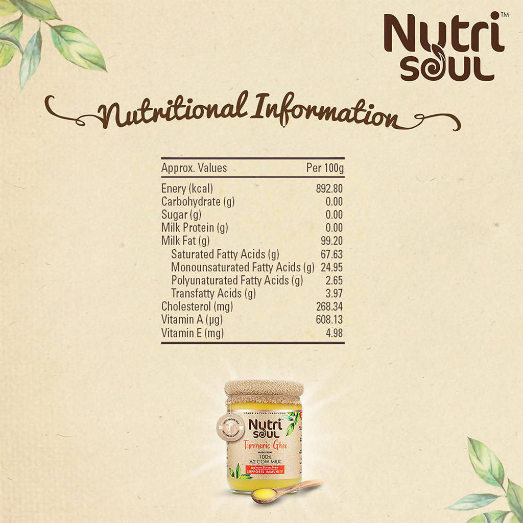 Nutrisoul Turmeric Ghee | Authentic and Traditional Ghee | Healthy & Natural Ghee
