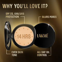 Lakme Ultimate Glam Compact, Skin Lightening Compact Powder - Golden Sand 03
