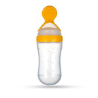 Goodmunchkins Silicone Spoon Food Feeder Silicone Bottle for Babies-Yellow