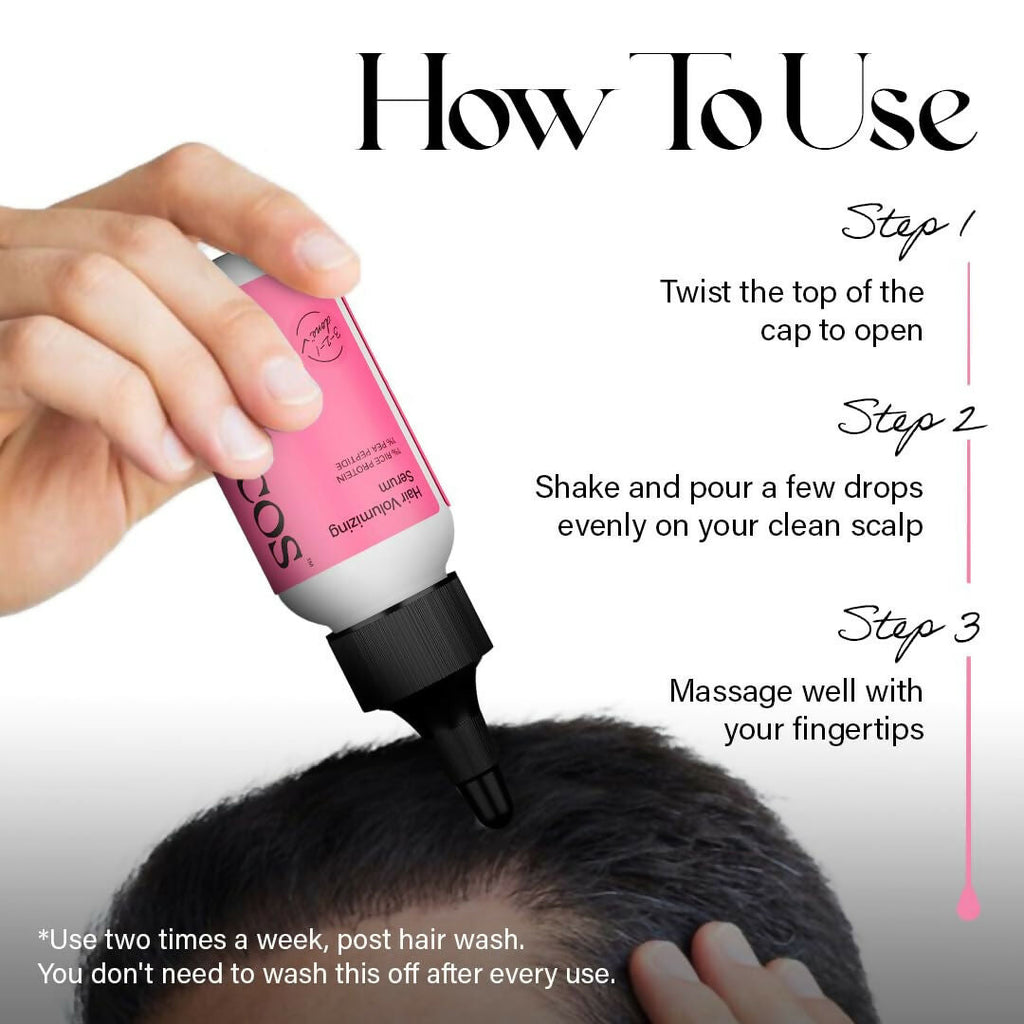 Rootcos Peptide Hair Volumizing Serum with Rice Protein