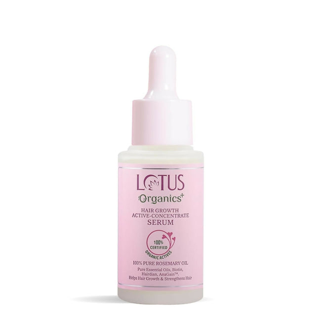 Lotus Organics+ Hair Growth Active Concentrate Serum for Hair Growth, Increases Thickness, Strengthens Hair Follicles Hover Image