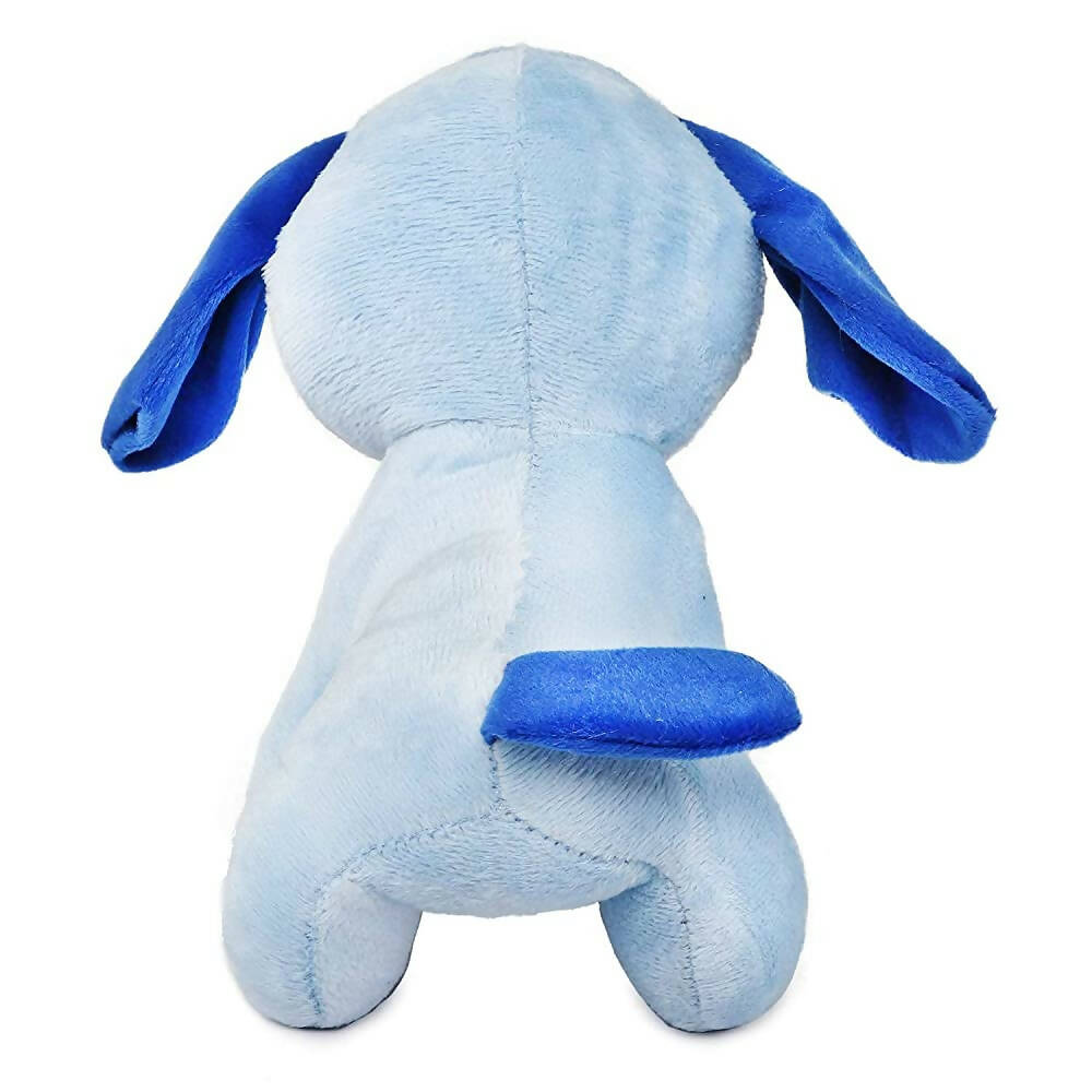 Webby Soft Animal Plush Standing Dog Toy 20cm-Blue