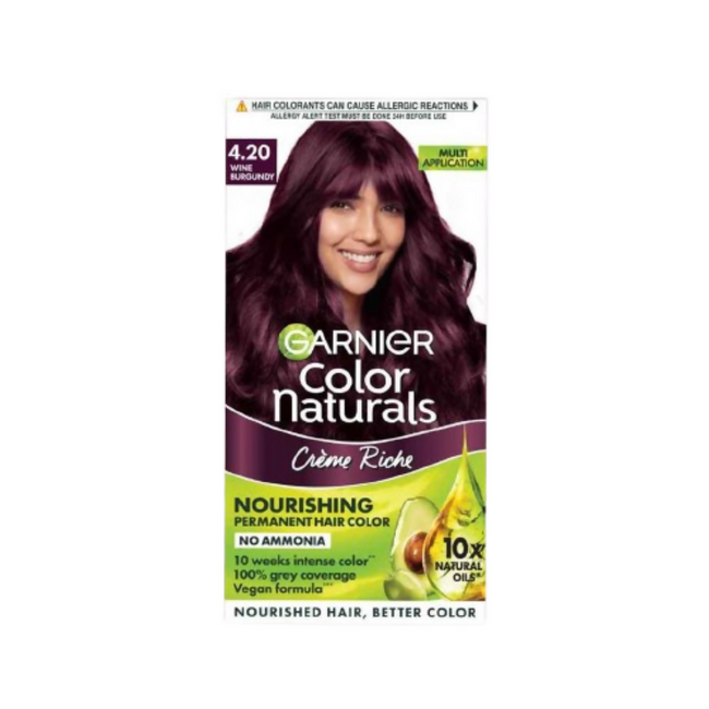 Garnier Color Naturals Creme Riche Hair Color - Shade 4.20 Wine Burgundy Hover Image