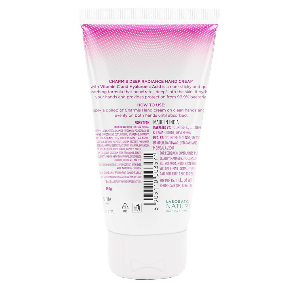 Charmis Deep Radiance Vitamin C Cream for Hands with Hyaluronic Acid