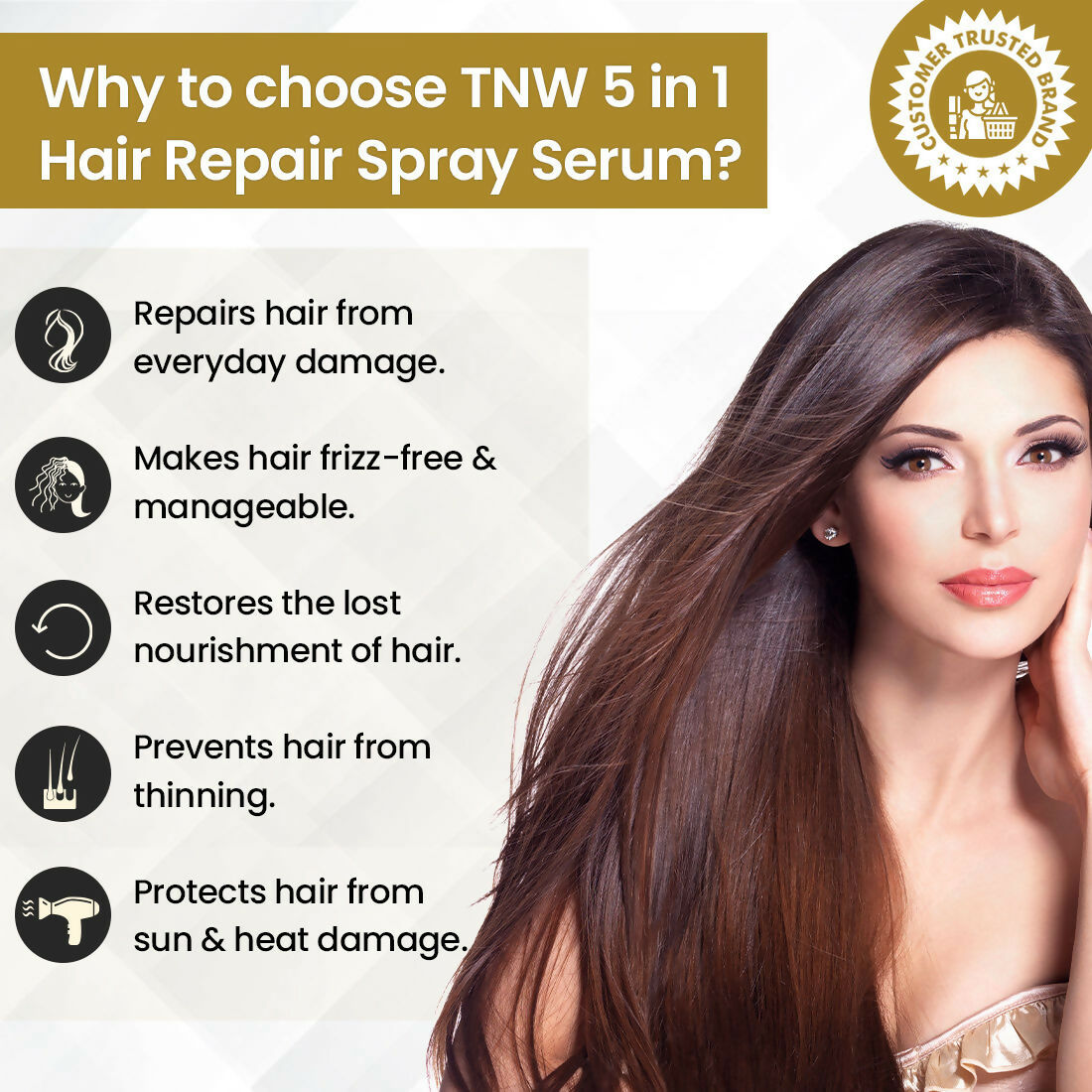 The Natural Wash 5 In 1 Hair Spray Serum With Wheat Germ Oil