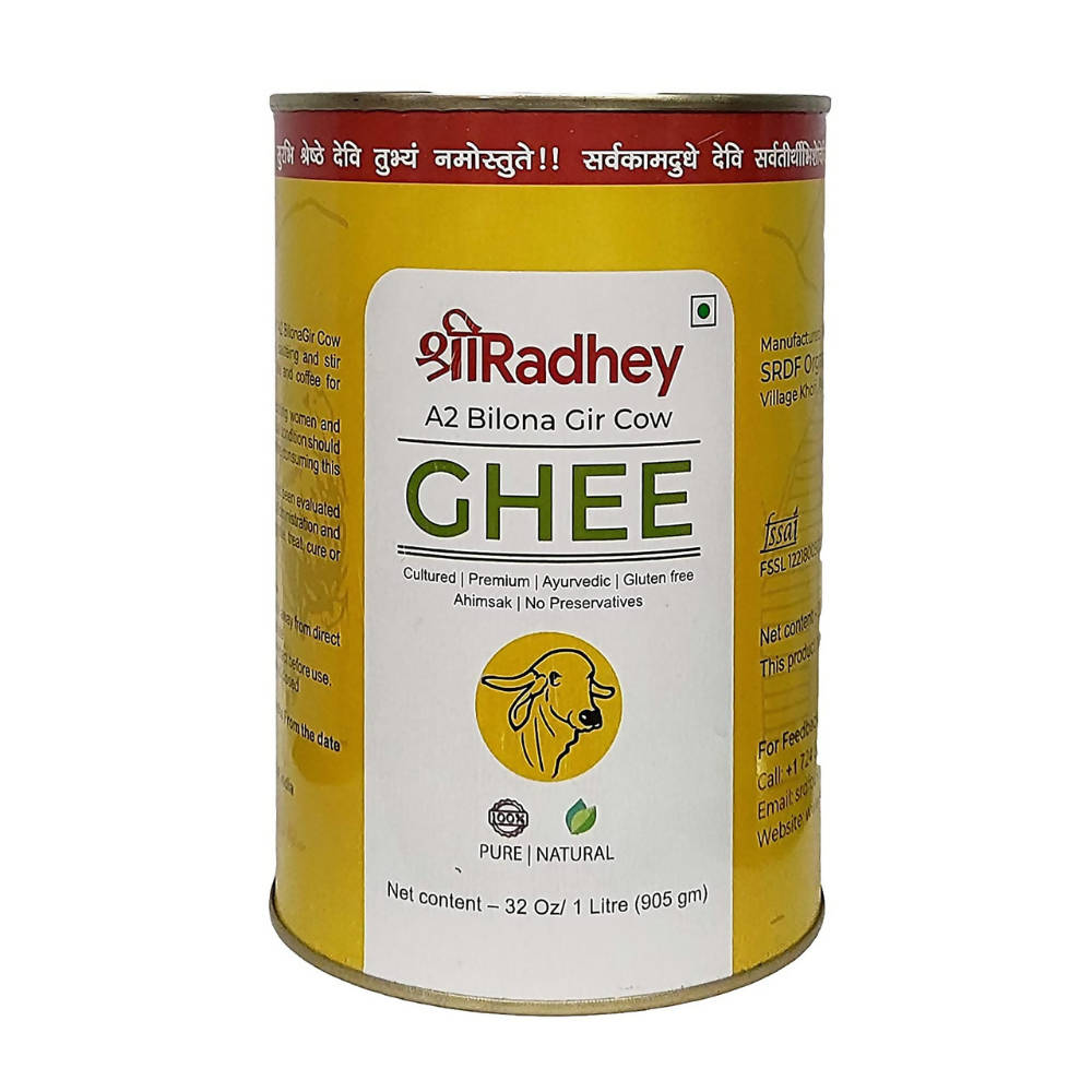 Shreeradhey A2 Bilona Gir Cow Ghee | Bilona Ghee 100% Pure | Churned From Curd | Homemade Organic Authentic Cow Ghee