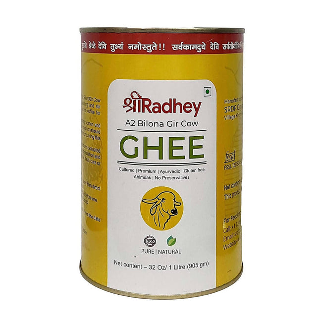 Shreeradhey A2 Bilona Gir Cow Ghee | Bilona Ghee 100% Pure | Churned From Curd | Homemade Organic Authentic Cow Ghee Main Image