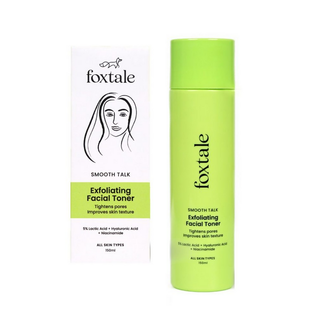 Foxtale Exfoliating Toner with 5% Latic Acid & Niacinamide for Brighter Skin & Tighter Pores Hover Image