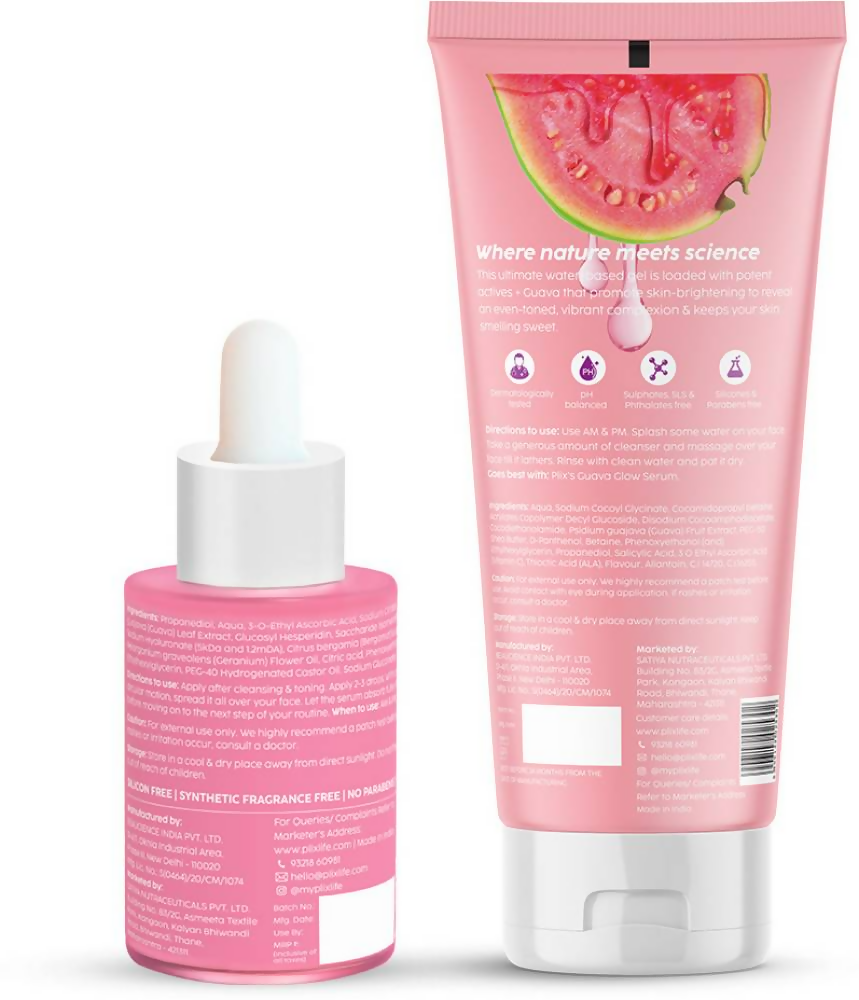The Plant Fix Plix 23% Vitamin C Guava Face Serum & Vitamin C Guava Juicy Face Wash Combo