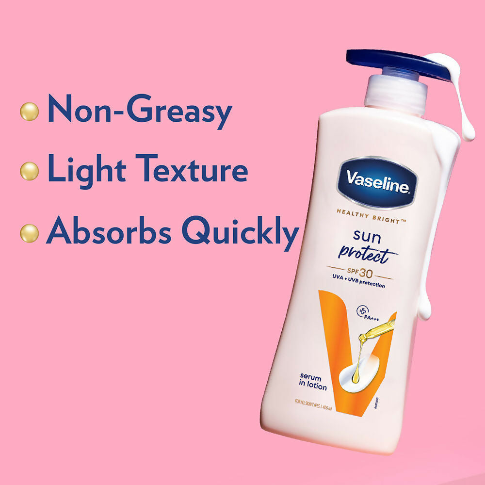 Vaseline Healthy Bright Daily Brightening Body Lotion & Sun Protect SPF 30 Body Lotion Combo
