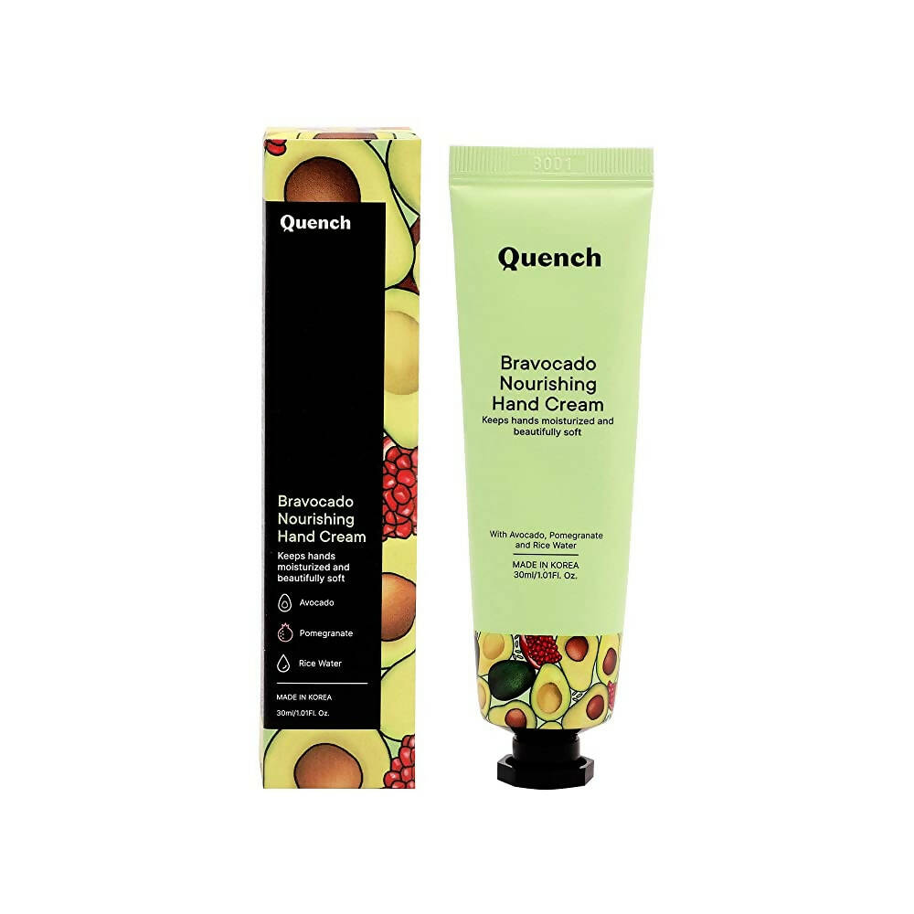 Quench Botanics Bravocado Nourishing Hand Cream With Avocado, Rice Water & Pomegranate, Korean Beauty