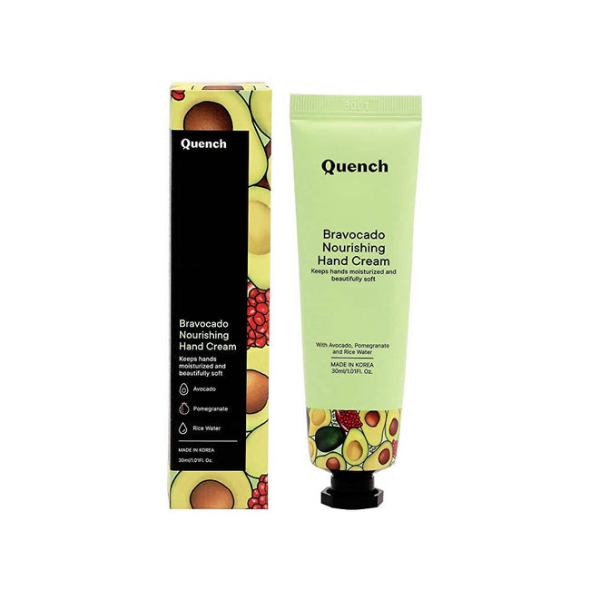 Quench Botanics Bravocado Nourishing Hand Cream With Avocado, Rice Water & Pomegranate, Korean Beauty Hover Image