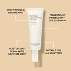 The Face Shop The Therapy Vegan Moisturizing Sun Serum SPF 50+ - Korean Skincare