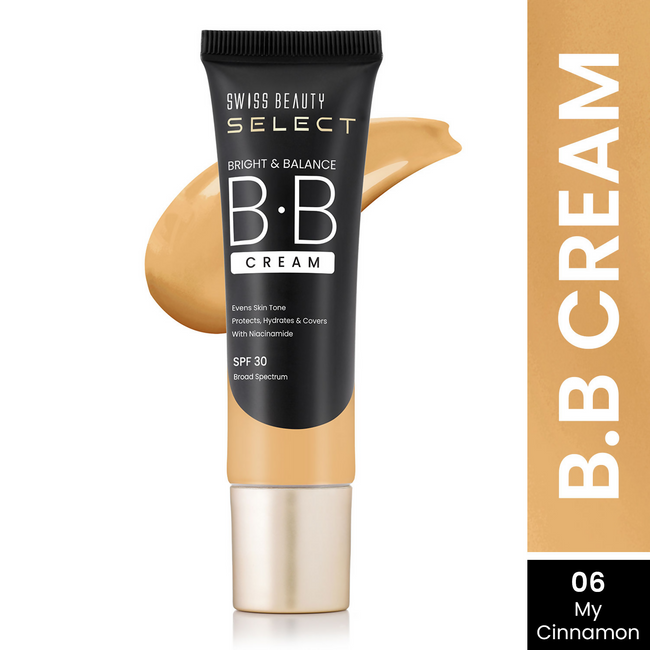 Swiss Beauty Select Bright & Balance BB Cream With Niacinamide - 6 My Cinnamon Main Image