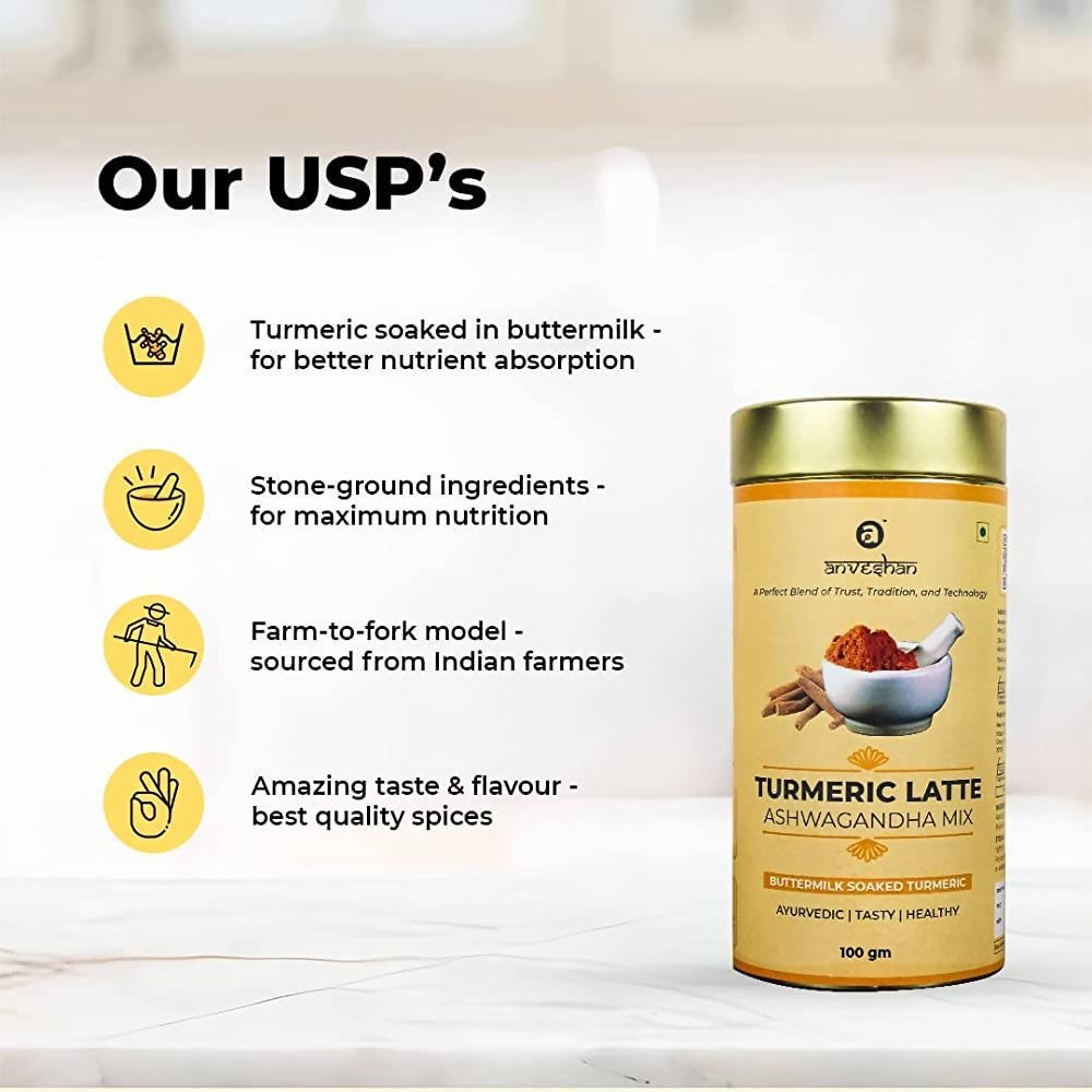 Anveshan Turmeric Latte Ashwagandha Mix