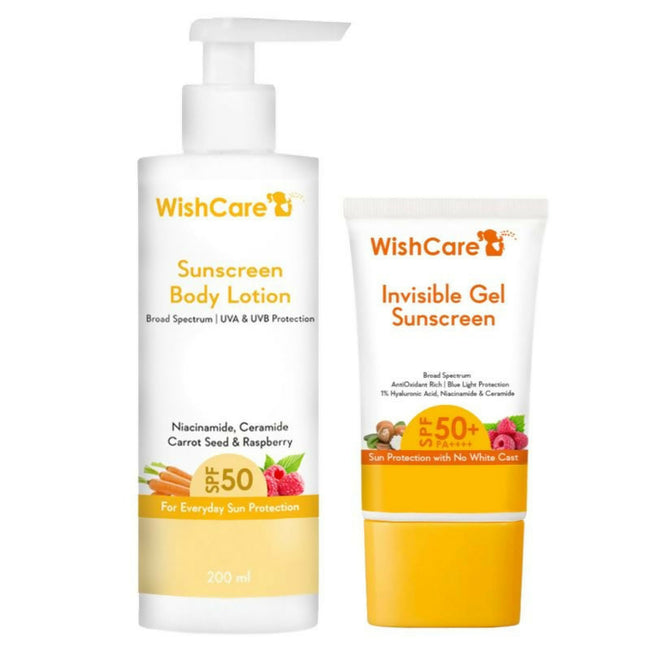 Wishcare Ceramide Sunscreen Kit - SPF 50 Broad Spectrum - PA+++ UVA & UVB Protection Hover Image