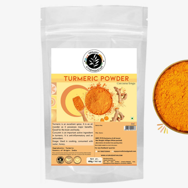 Organic Ayurvedistan Turmeric Powder Hover Image