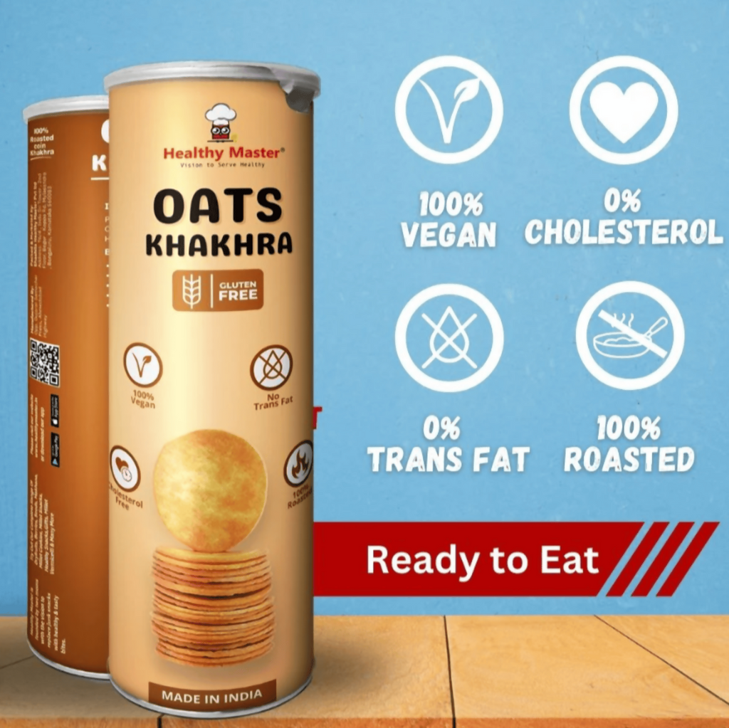 Healthy Master Roasted Oats Khakhra – Coin-Sized Crackers