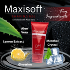 Maxisoft Shaving Gel With Aloe Vera Shea Butter Glycerine Allantoin pH Balanced