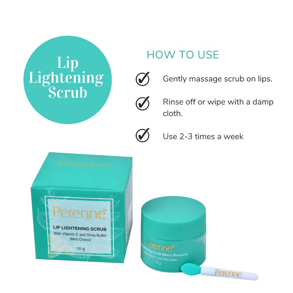 Perenne Lip Lightening Scrub With Vitamin C & Shea Butter - Mint Choco