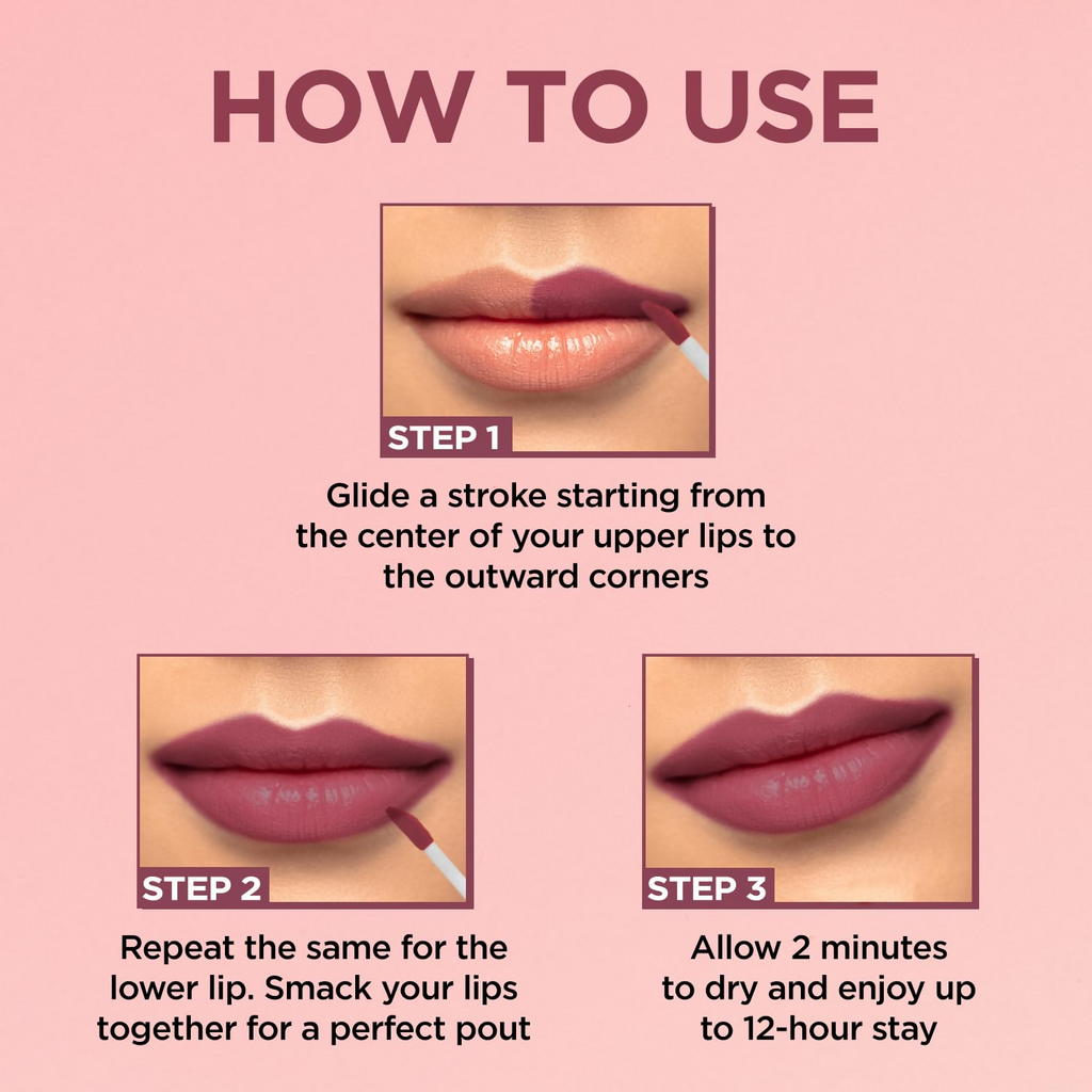 Enn Semi Matte Red Liquid Lipstick - Berry Vodka