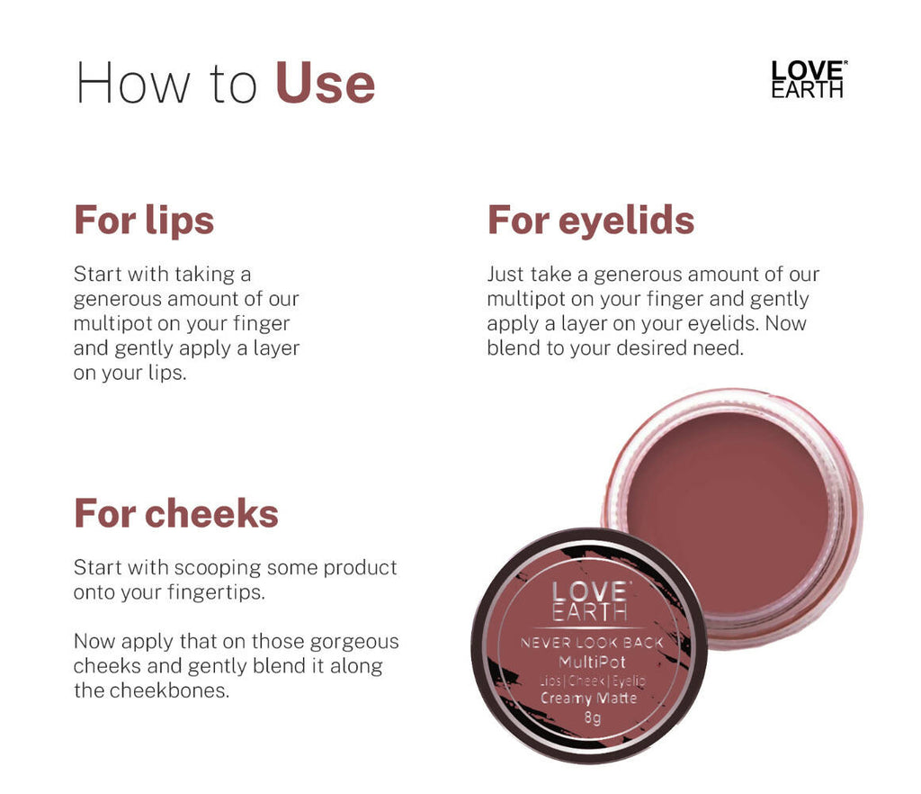 Love Earth Lip Tint & Cheek Tint Multipot - Never Look Back