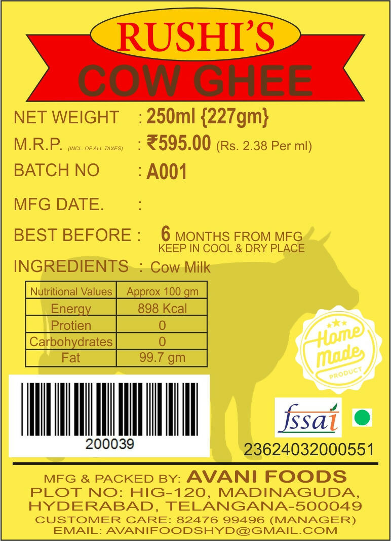 Avani Foods Cow Ghee
