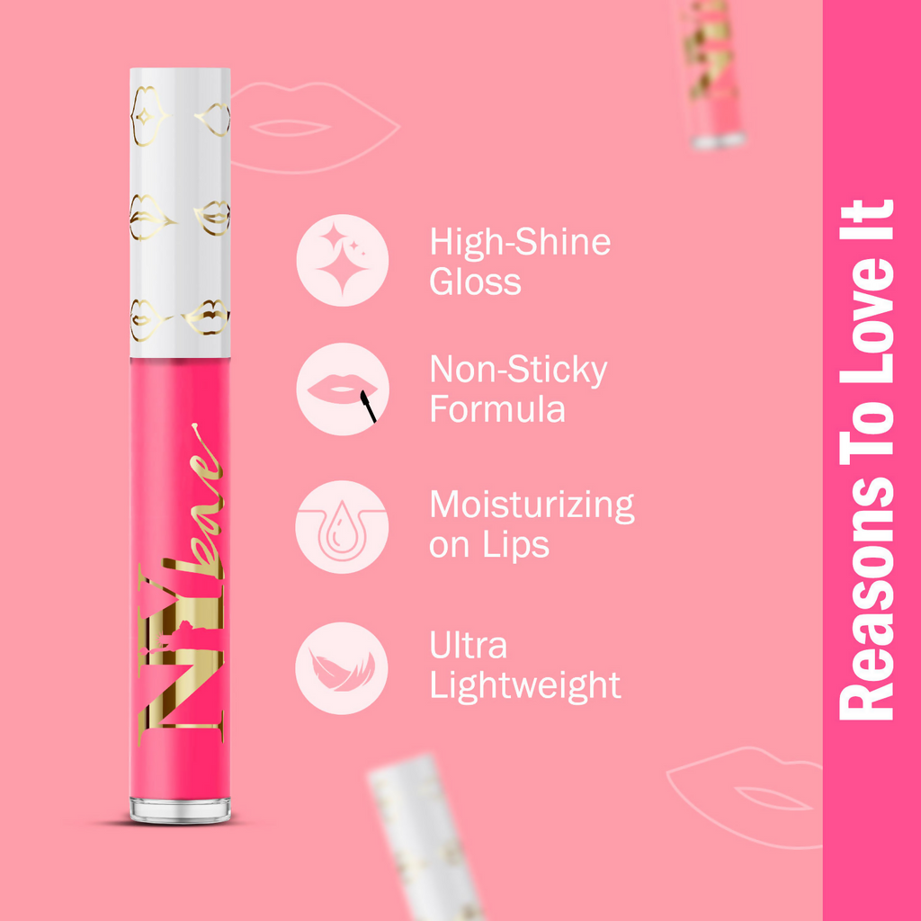 NY Bae Gloss Getter Lip Gloss - Pink Melon 02