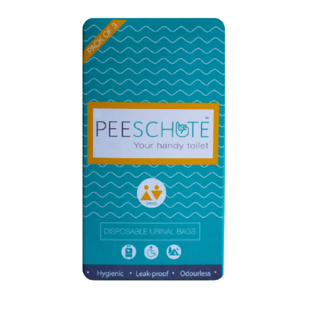 Peeschute Medi Unisex Pocket Sized Toilet Bag (Pack of 3)