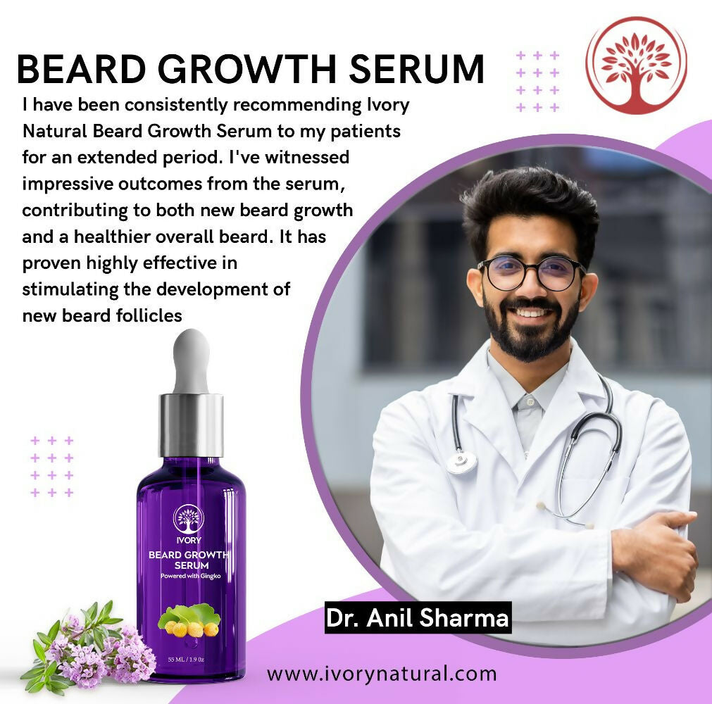 Ivory Natural Beard Growth Serum For Beard Wellness