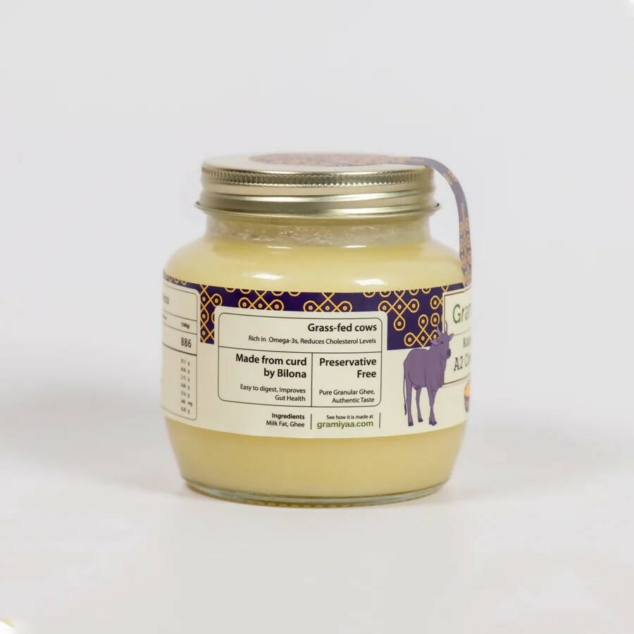 Gramiyaa Kangeyam A2 Cultured Cow Ghee | 100% Desi Ghee | Pure & Organic Ghee