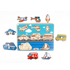 Nesta Toys Wooden Vehicle Knob Puzzle (8 Pcs)
