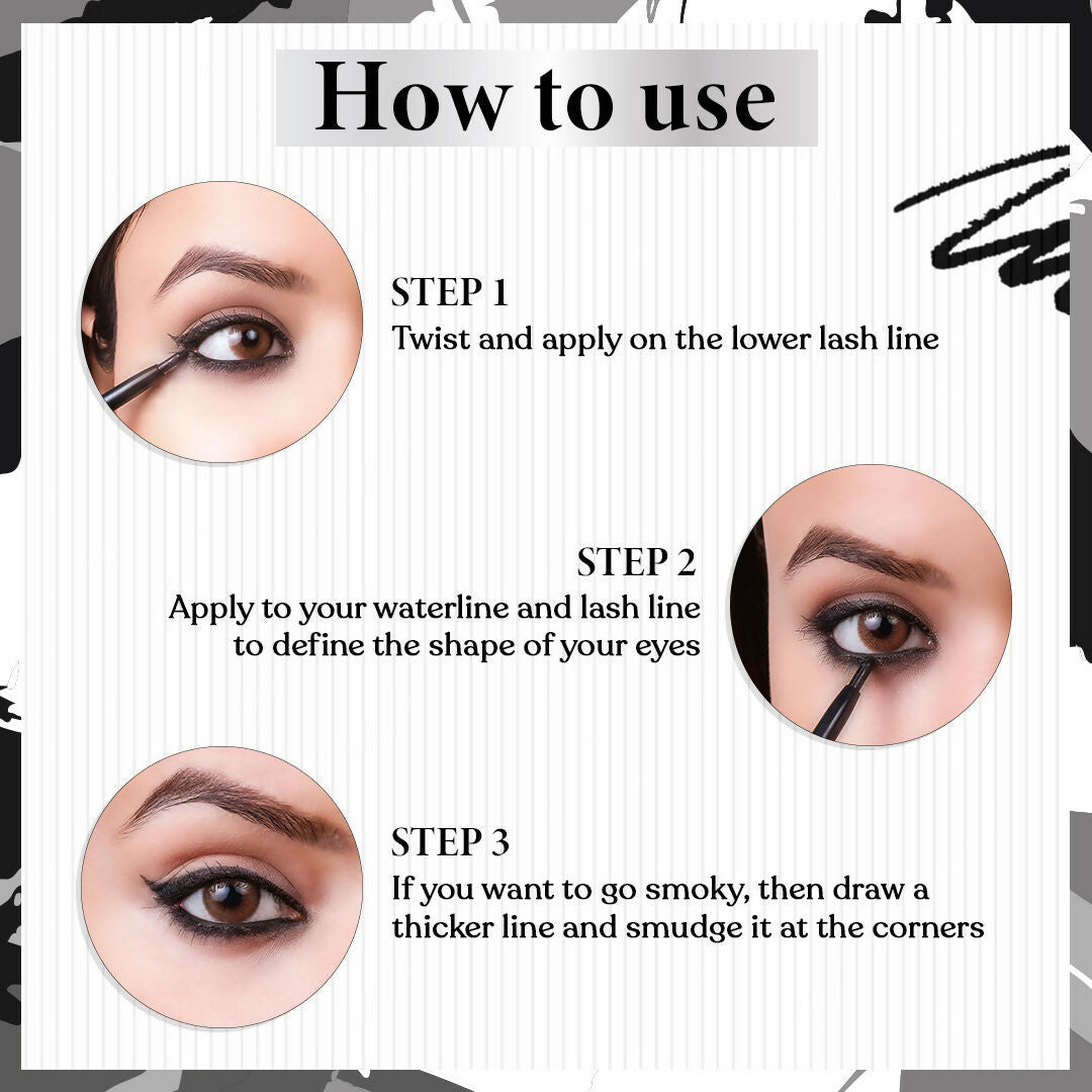 The Natural Wash Eyecatchy Longstay Intense Kajal - Black Pearl