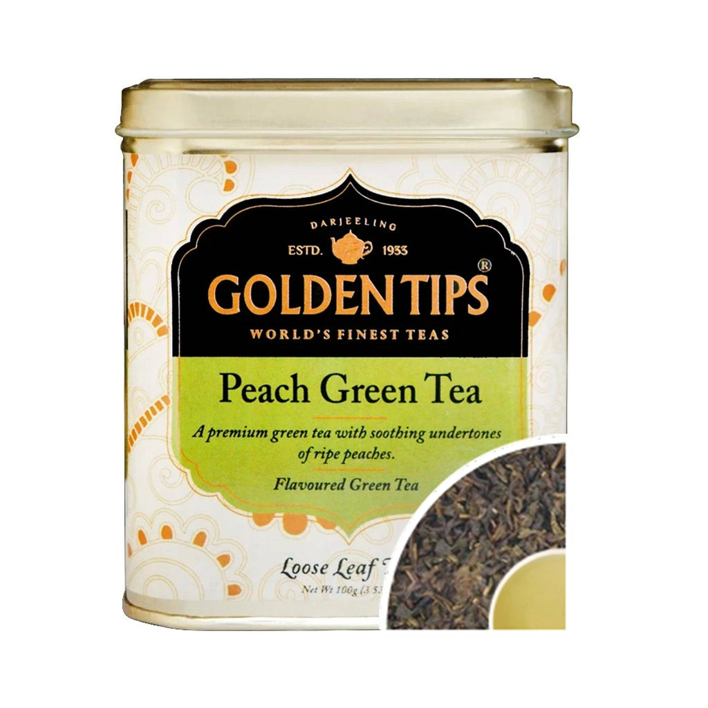 Golden Tips Peach Green Tea - Tin Can