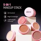Gleva 5 In 1 Makeup stack Gleva 5 In 1 Makeup stack WIth Concealer, Bronzer, Blusher, Compact & Highlighter Smooth & Blendable Formula - Dusky