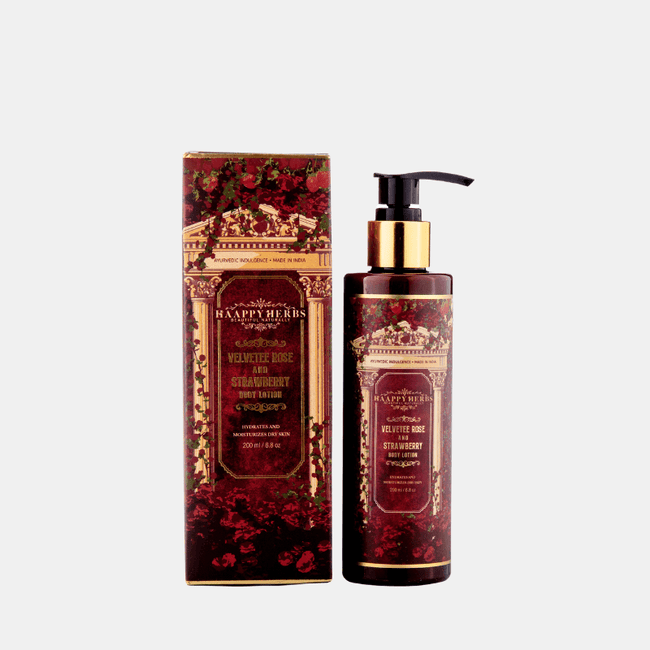 Haappyherbs Velvetee Rose Strawberry Body Lotion Main Image