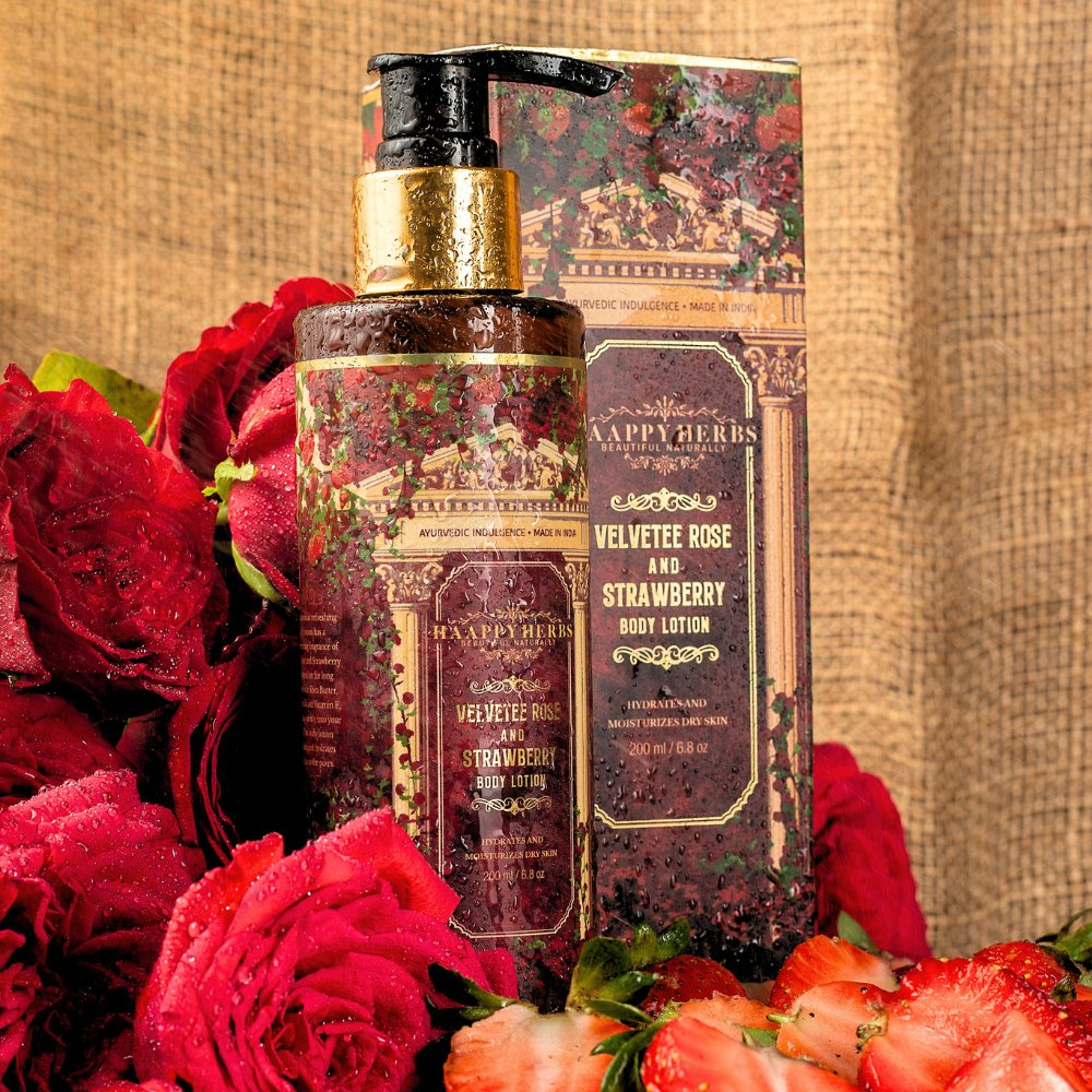 Haappyherbs Velvetee Rose Strawberry Body Lotion