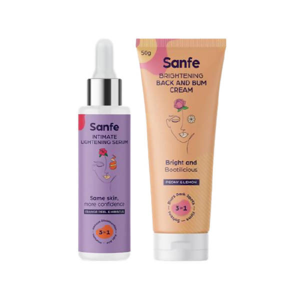 Sanfe Intimate Lightening Serum With Orange Peel + Brightening Back And Bum Cream Hover Image