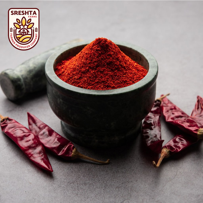 Sreshta Farms Natural Chilli Powder (Desi Mirapa Karam) Main Image