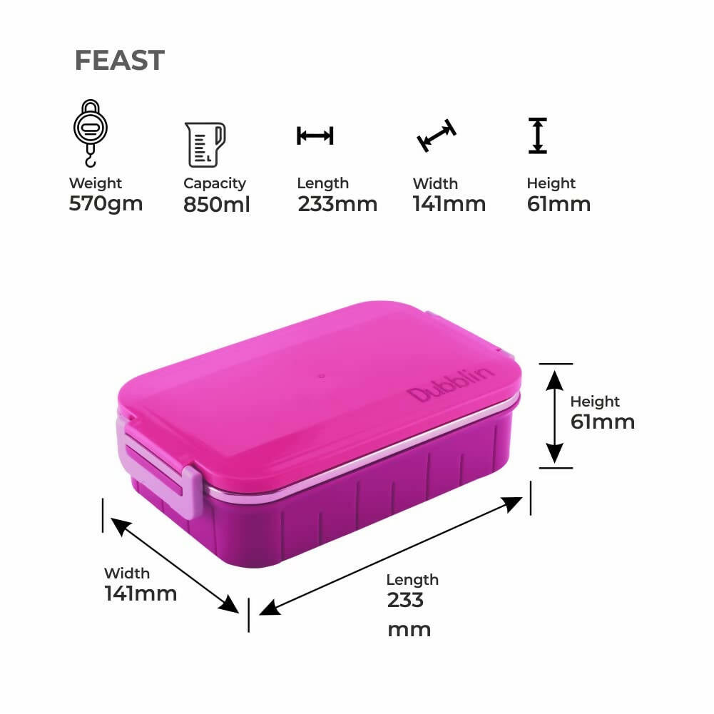 Dubblin Feast Stainless Steel Lunch Box