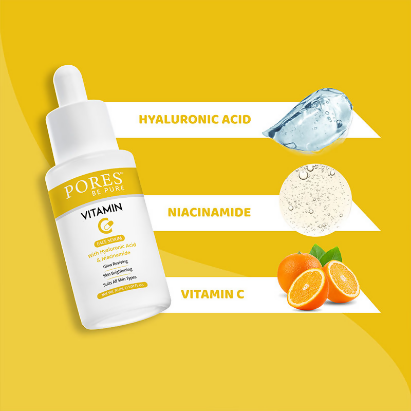 Pores Be Pure Vitamin C Serum With Ethyl Ascorbic Acid & Hyaluronic Acid