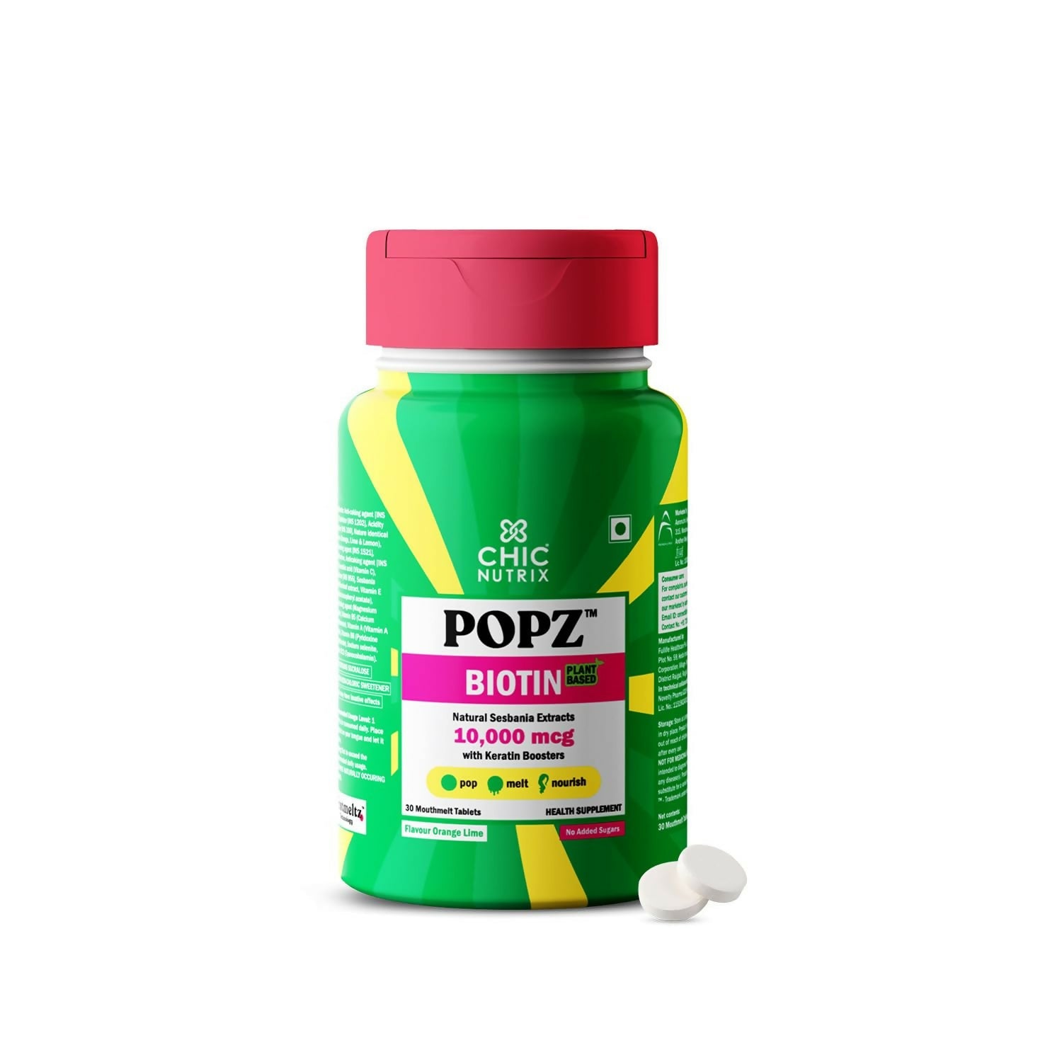 Chicnutrix Popz Biotin Melts - For Stronger & Thicker Hair