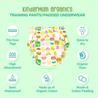 Kindermum Cotton Padded Pull Up Training Pants/ Padded Underwear-Autumn Rains For Kids- Set of 3 pcs