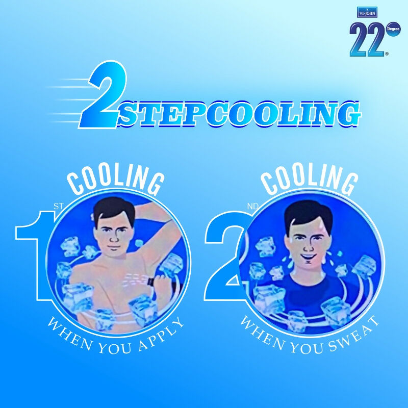 VI-JOHN 22 Degree Cooling Talc Beat the Heat Neem,Sandal and Mint